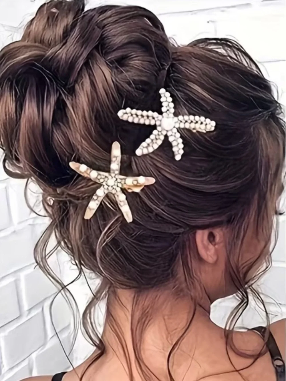 🌴 Beach Glam Pearl Starfish Hair Accessory Gold Mermaid Hair Clip